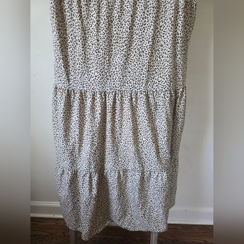 ⭐️40% Off⭐️ Prettygarden Boho Leopard Print Puff Sleeve Dress - Picture 8 of 14